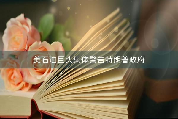 美石油巨头集体警告特朗普政府