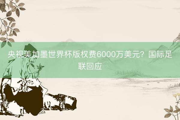 央视美加墨世界杯版权费6000万美元？国际足联回应