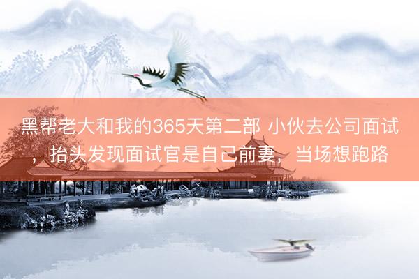 黑帮老大和我的365天第二部 小伙去公司面试，抬头发现面试官是自己前妻，当场想跑路