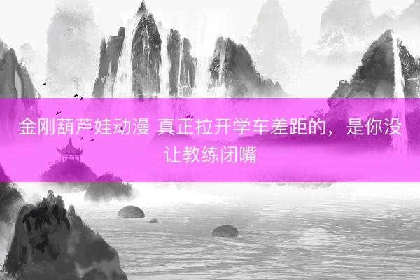 金刚葫芦娃动漫 真正拉开学车差距的,是你没让教练闭嘴