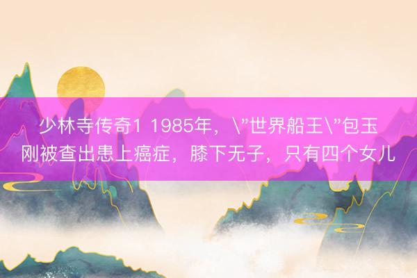 少林寺传奇1 1985年，