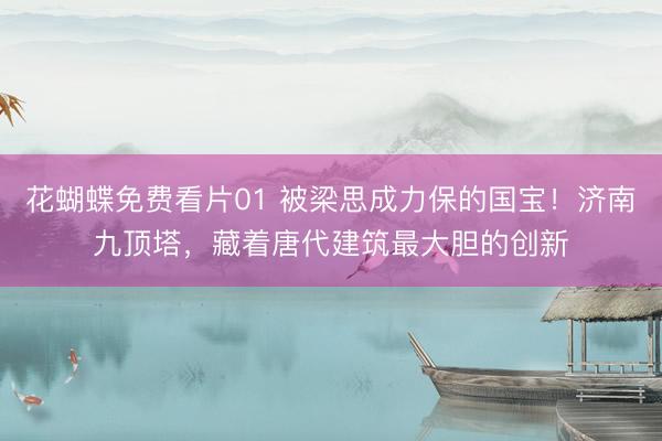 花蝴蝶免费看片01 被梁思成力保的国宝！济南九顶塔，藏着唐代建筑最大胆的创新