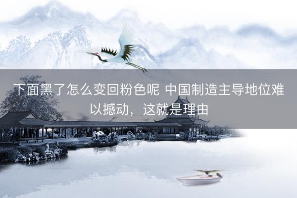 下面黑了怎么变回粉色呢 中国制造主导地位难以撼动，这就是理由