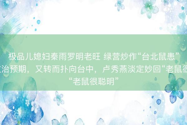 极品儿媳妇秦雨罗明老旺 绿营炒作“台北鼠患”未达政治预期，又转而扑向台中，卢秀燕淡定妙回“老鼠很聪明”