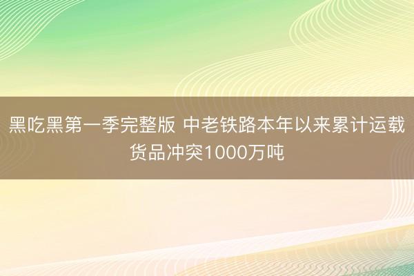 黑吃黑第一季完整版 中老铁路本年以来累计运载货品冲突1000万吨